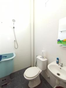 a bathroom with a toilet and a sink at De'Bendang Homestay Pendang in Pendang