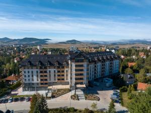 an aerial view of a large building in a city at Queen of Zlatibor in Zlatibor