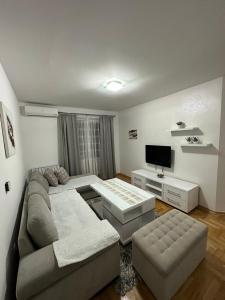 - un salon avec un canapé et une télévision dans l'établissement Nelly, à Sarajevo