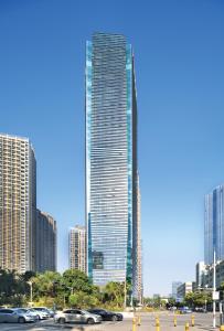 Vista general de Shenzhen o vista desde el hotel