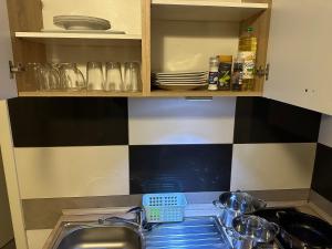 Köök või kööginurk majutusasutuses Wohnung in Sankt Englmar Nr 415