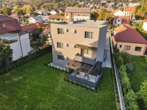 an aerial view of a house in a city at Fit Residence in Cluj-Napoca