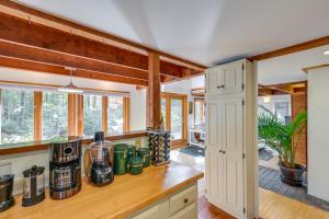 a kitchen with a counter with a coffee maker on it at Ellsworth Home about 18 Mi to Acadia Natl Park! in Ellsworth +22 photos