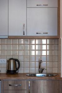 Kuchyň nebo kuchyňský kout v ubytování Kenzy Apartments