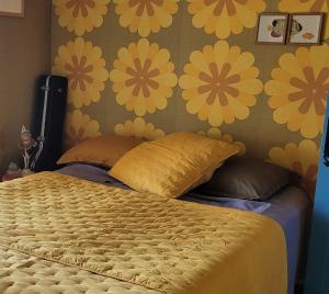 Postel nebo postele na pokoji v ubytování Chambre confortable vue sur mer