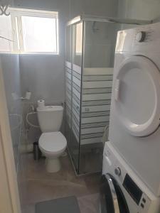 Koupelna v ubytování Miki's Apartments