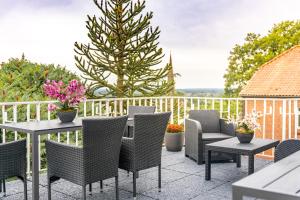 Balkón nebo terasa v ubytování Elbpanorama Lauenburg