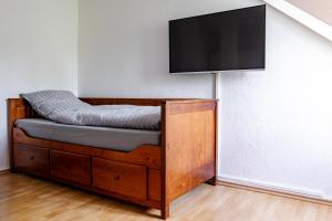 TV a/nebo společenská místnost v ubytování Elbpanorama Lauenburg