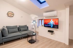 TV a/nebo společenská místnost v ubytování Loft with 2 bedrooms - historical district