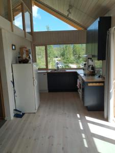 Kuchyň nebo kuchyňský kout v ubytování Hytte ved Tunhovdfjorden
