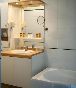 Koupelna v ubytování Hotel Myrtilles