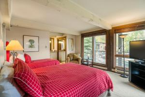 Televisyen dan/atau pusat hiburan di Enclave 101, Snowmass Ski-In Ski-Out Condo with Shared Pool & Hot Tub