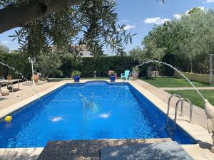 a swimming pool in a yard with a pool at 7 bedrooms villa with private pool enclosed garden and wifi at Baza in Baza