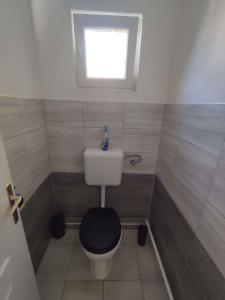 a small bathroom with a toilet and a window at Holiday home in Siofok - Balaton 45811 in Siófok +15 photos