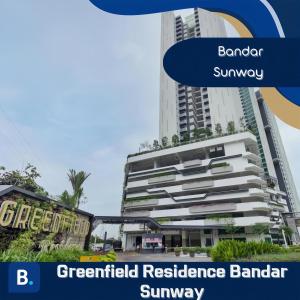 un montage d’un bâtiment avec les mots bardar sunway dans l'établissement Greenfield Residence Bandar Sunway, à Petaling Jaya