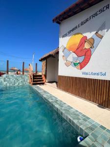 Kolam renang di atau dekat dengan Flats Villas Litoral Sul - Praia Pontal do Peba - Piaçabuçu - AL