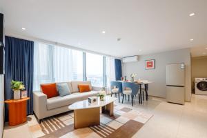 Uma área de estar em Livetour Hotel Sanxi Metro Guangzhou