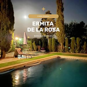 6 bedrooms house with private pool and enclosed garden at Burguillos de Toledo游泳池或附近泳池