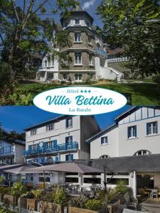 Un hotel con una villa betula frente a un edificio. en Villa Bettina, en La Baule