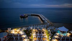an aerial view of a beach at night at Azura Deluxe Resort & Spa - Ultra All Inclusive in Avsallar