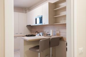 Nhà bếp/bếp nhỏ tại Konstanzer Q-Residence - 1 camera, bucaterie, aer conditionat, masina de spolat