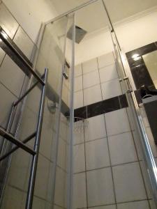 a shower with a glass door in a bathroom at Domus Lucilla in Rome