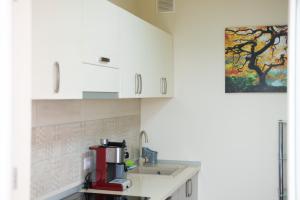 Nhà bếp/bếp nhỏ tại Konstanzer 95 - 1 camera, bucaterie, aer conditionat, masina de sopalat