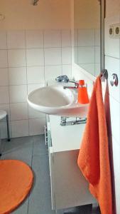 Phòng tắm tại Ferienwohnung im Wiesengrund