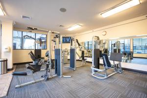 a gym with treadmills and cardio equipment in a building at Stay Together Suites on The Strip - 2 Bedroom 1124 in Las Vegas