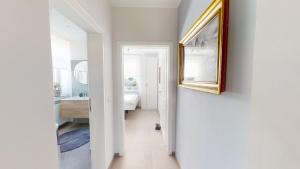 Postel nebo postele na pokoji v ubytování Ferienwohnung Basaltliebe Mendig