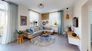 Posezení v ubytování Ferienwohnung Basaltliebe Mendig