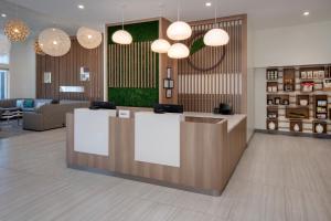 a lobby with a reception desk in a hotel at Element Atlanta Buckhead in Atlanta