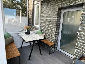 Balkón nebo terasa v ubytování Ferienwohnung Basaltliebe Mendig