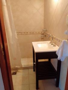 Un baño con lavabo y ducha en Alquiler temporario Santo Tome, en Santo Tomé