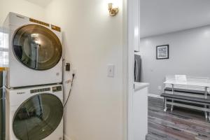 a washer and dryer in a living room at Charming Roanoke Vacation Home - 1 Mi to Downtown! in Roanoke