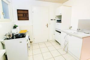 A kitchen or kitchenette at Lovely small flat with small garten view to RigiMountain