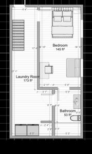 Půdorys ubytování The Lily Suite