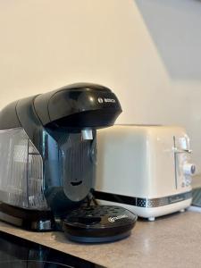 a mixer sitting on a counter next to a toaster at Duplex en plein centre-ville in Morestel