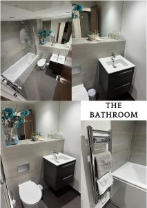 Kylpyhuone majoituspaikassa Perfect-City Centre-Apartment