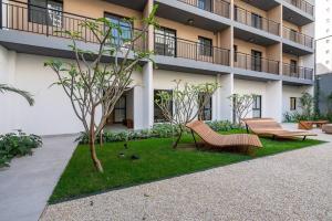 Κήπος έξω από το Apartamento encantador no Bairro da Liberdade