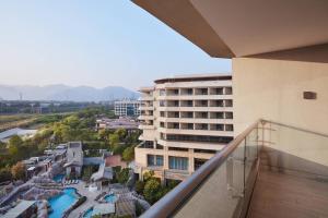 a view from the balcony of a building at Beijing Marriott Hotel Changping in Changping