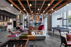 Istumisnurk majutusasutuses Moxy Shanghai Hongqiao NECC
