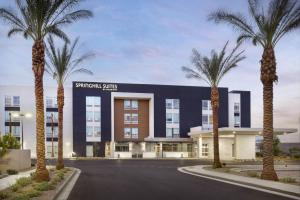 a rendering of a hotel with palm trees at SpringHill Suites by Marriott Las Vegas Airport in Las Vegas