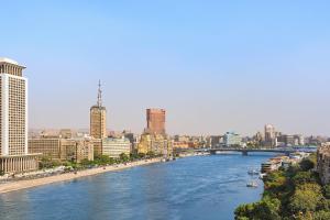 a view of a river in a city with buildings at Cairo Marriott Hotel & Omar Khayyam Casino in Cairo