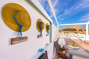 A balcony or terrace at Lindos Allure Villa with Jacuzzi and Acropolis view!!!