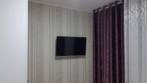 カラコルにあるГостиничный дом Экоのテレビが掛けられている