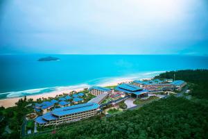 an overhead view of a resort on the beach at The Westin Shimei Bay Resort in Wanning