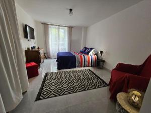 Postel nebo postele na pokoji v ubytování Appartement T2 bis à morbier