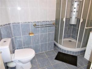 a bathroom with a toilet and a shower at Appartement 4 pièces 6 personnes Vue imprenable sur l'océan - STERENN in Sarzeau +19 photos