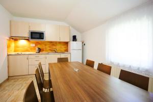 Kuchyňa alebo kuchynka v ubytovaní Apartmány Nad Rybníkem